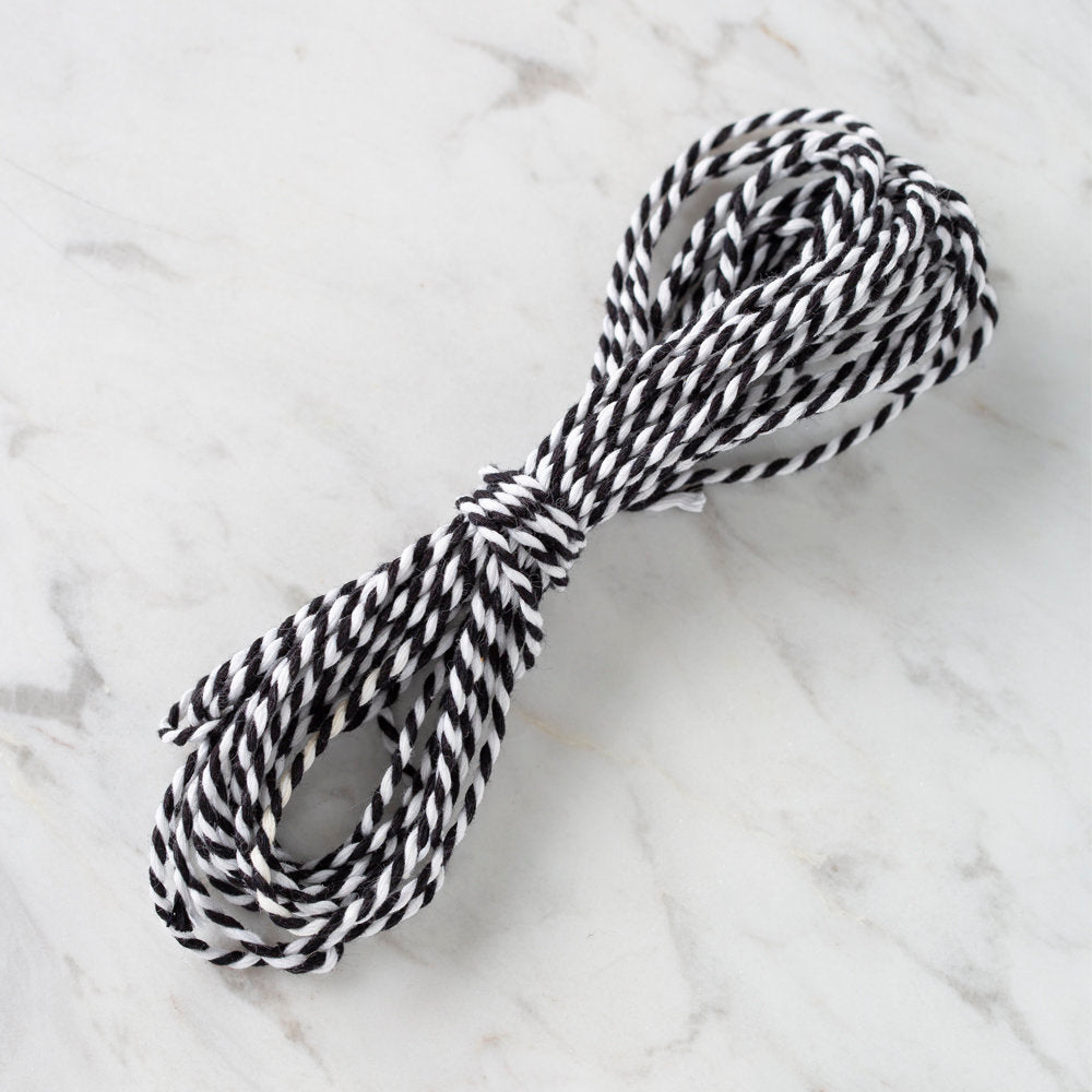 Loren 5m Beyaz-Siyah Paket İpi